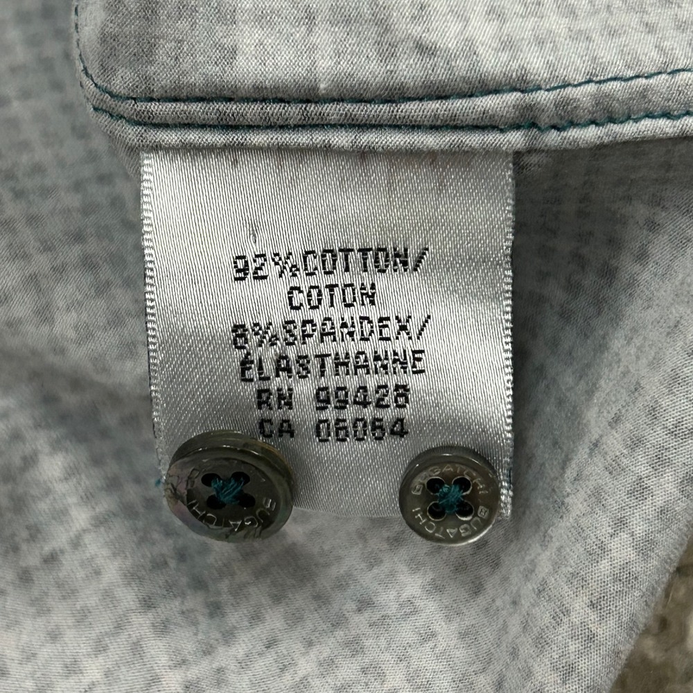 Bugatchi Button Down Ooohcotton Tech Xxl Teal Geo… - image 7